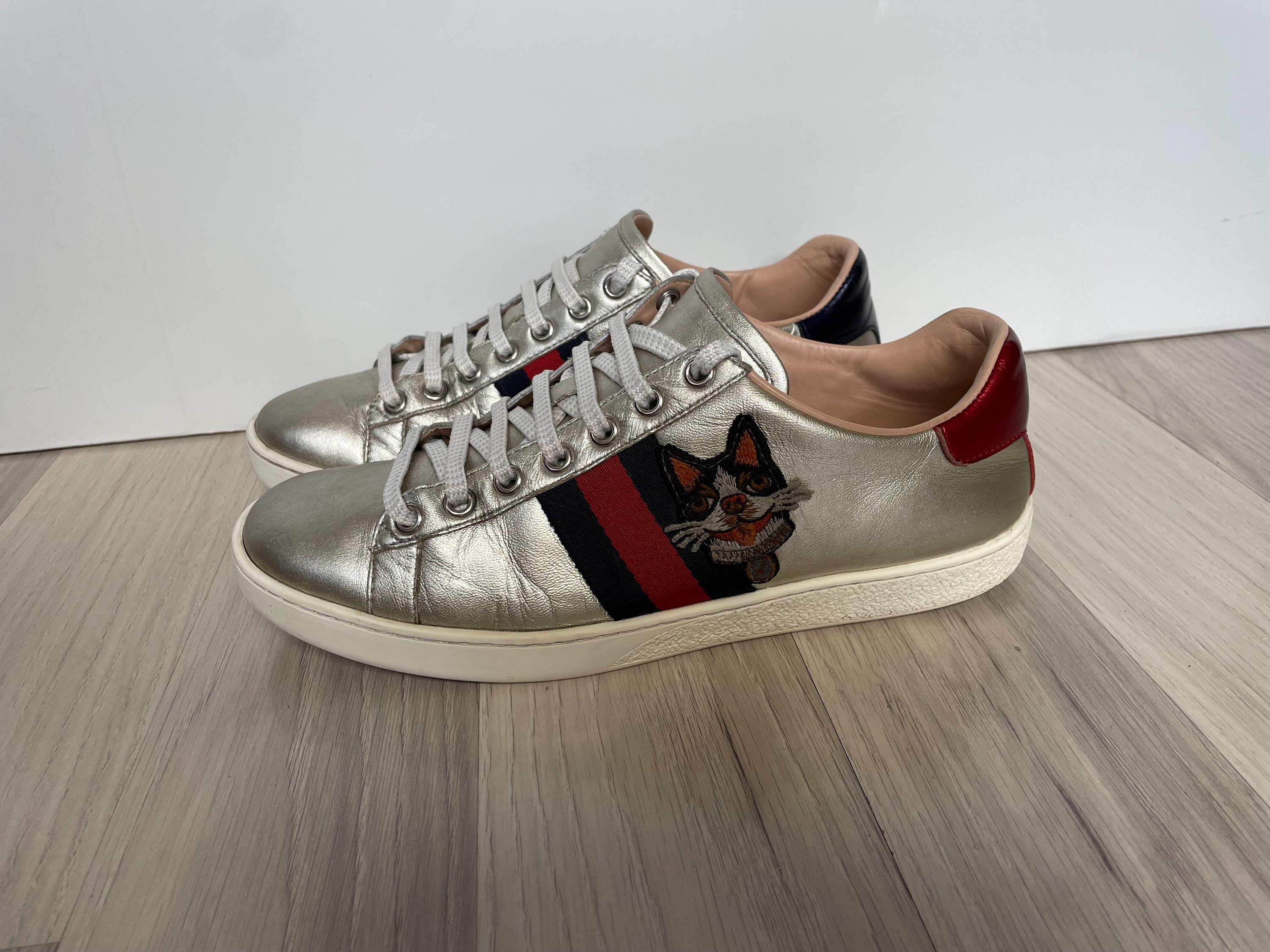 Sneakers leer Gucci beige maat 35 IT in Leer - 44902261
