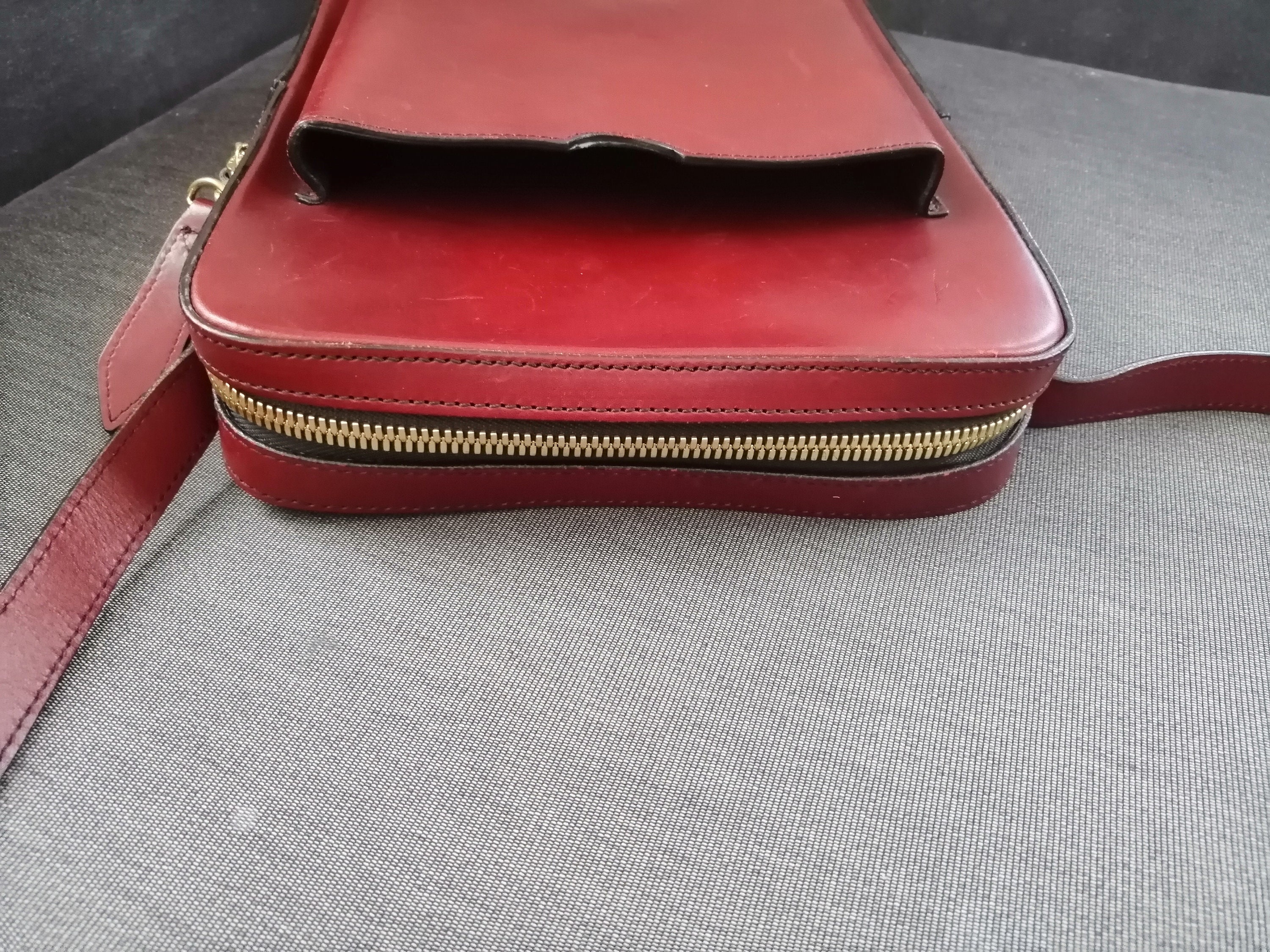 Burberry prorsum messenger bag red Vintage Etsy