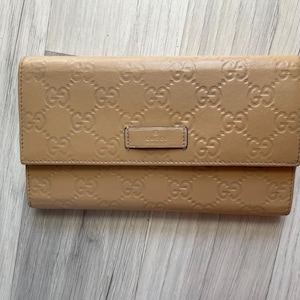 Gucci beige leather wallet Vintage