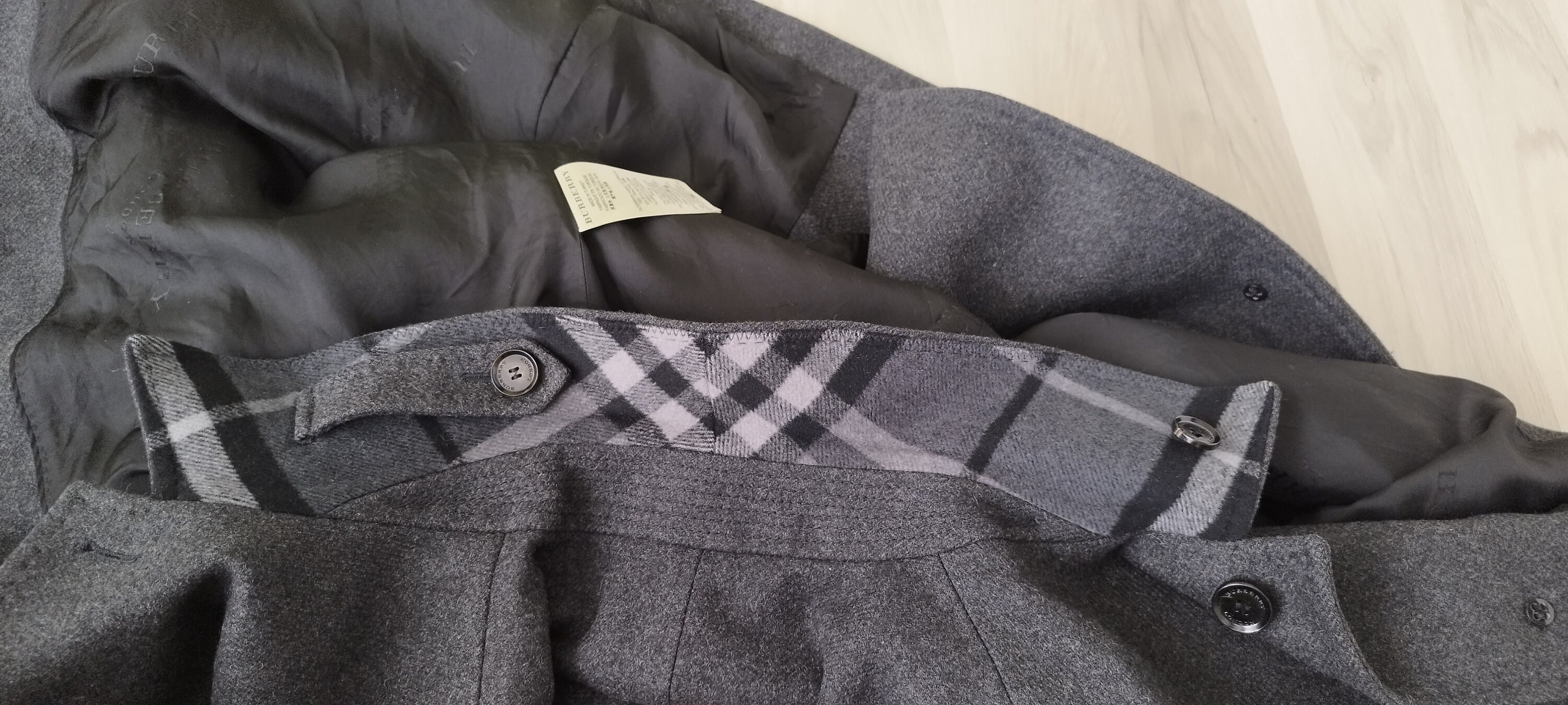 Burberry Gray Winter Coat IT54 / XL Vintage - Etsy