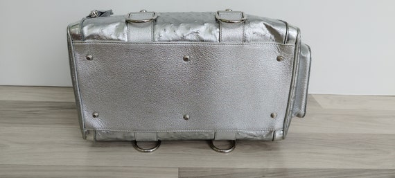 Versace silvery leather handbag Vintage - image 8