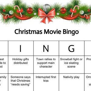 Christmas Movie Bingo - Digital PDF Download