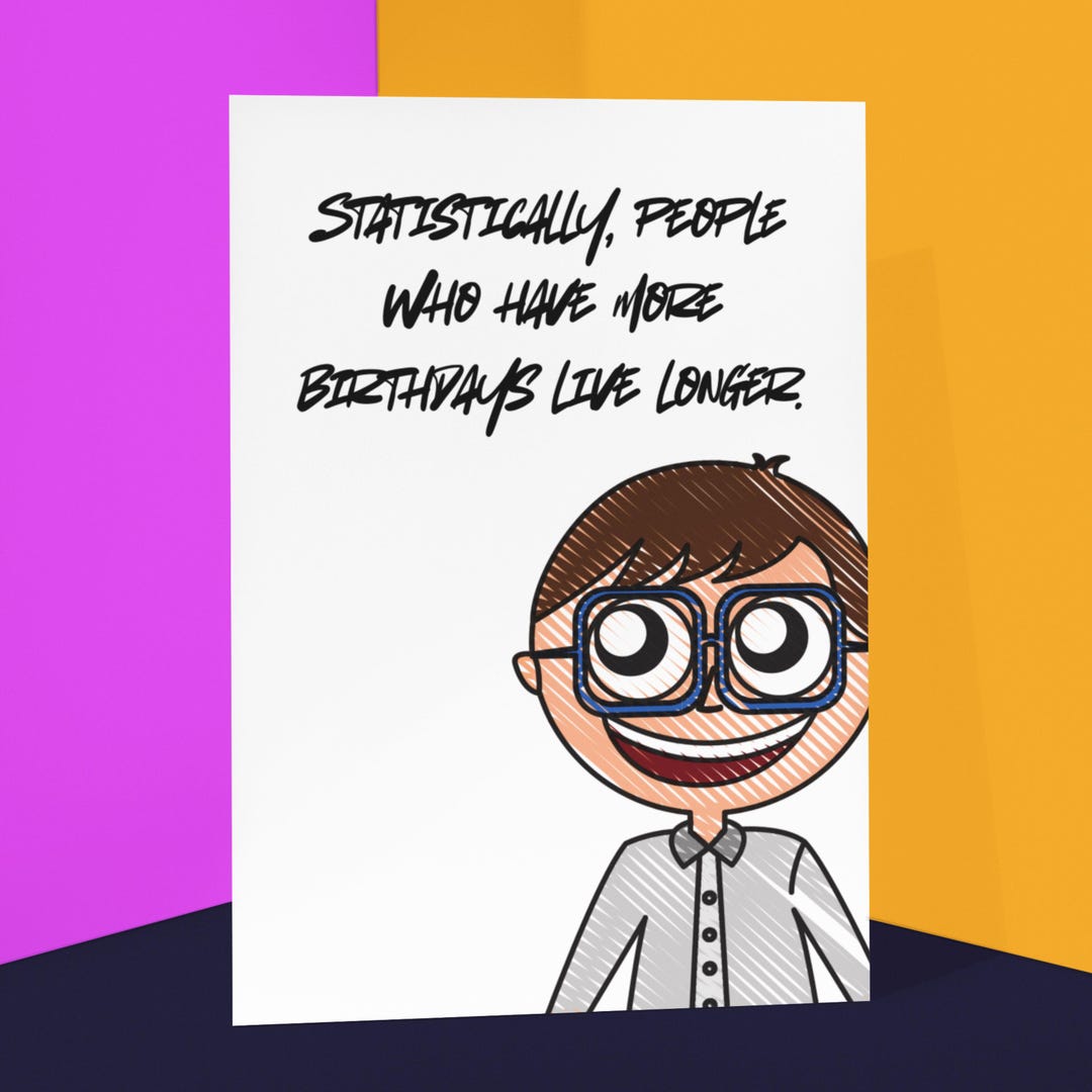 Humorous Cards Funny Birthday Card Set: Humor Greeting Cards With Envelopes - Etsy