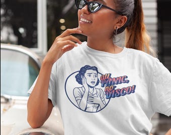 All Panic No Disco T-Shirt: Retro Unisex Anxiety Humor Tee
