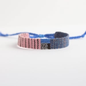 Handwoven Bracelet,Woven Handmade Bracelet,Loom Bracelet,Gift for her,Fiber Art Jewelry,Colorstripe bracelet,