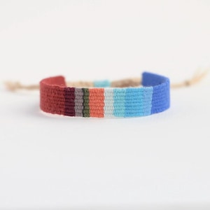 Handwoven Bracelet,Linen Woven Bracelet,Woven Handmade Bracelet,Loom Bracelet,Fiber Jewelry,Colorstripe bracelet,Fibre Bracelet, Boho Chic