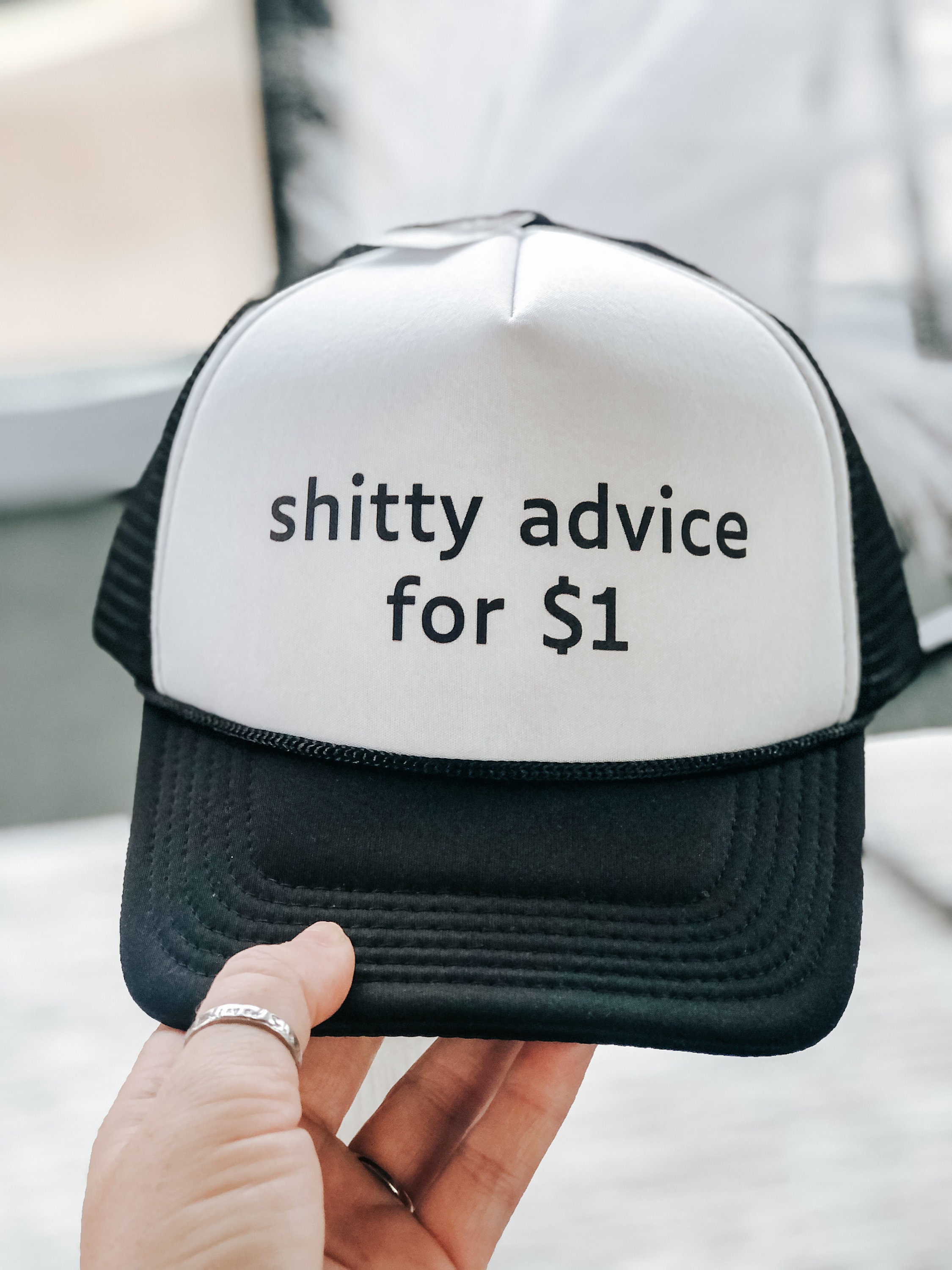 Life is Tough DTF Printed Tan Trucker Hat