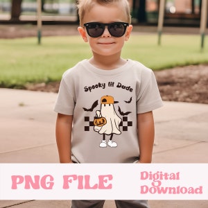 Spooky Lil Dude Png Datei, Kinder Halloween Shirt svg, Kinder kleiner Junge Halloween