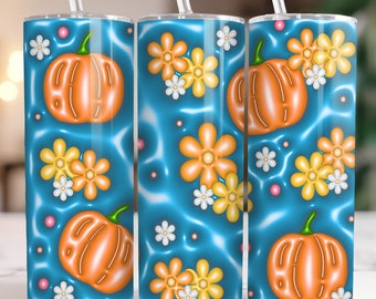 3D puff tumbler wrap, 20 oz tumbler cup wrap, sublimation tumbler wrap, pumpkin tumbler wrap, over fall cup wrap, cup wrap, pumpkin png,