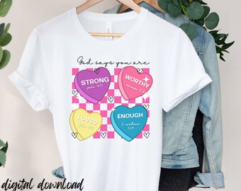 God says you are png, girl godly shirt, girl shirt, church shirt, png file, digital download, sublimation file, sublimation shirt design