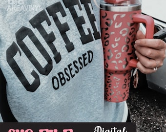 coffee obsessed svg, coffee svg, shirt svg, digital download svg file, cute svg
