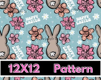 Happy Easter Pattern, Seamless Pattern, digital paper, Easter digital paper, fabric pattern, handmade pattern png