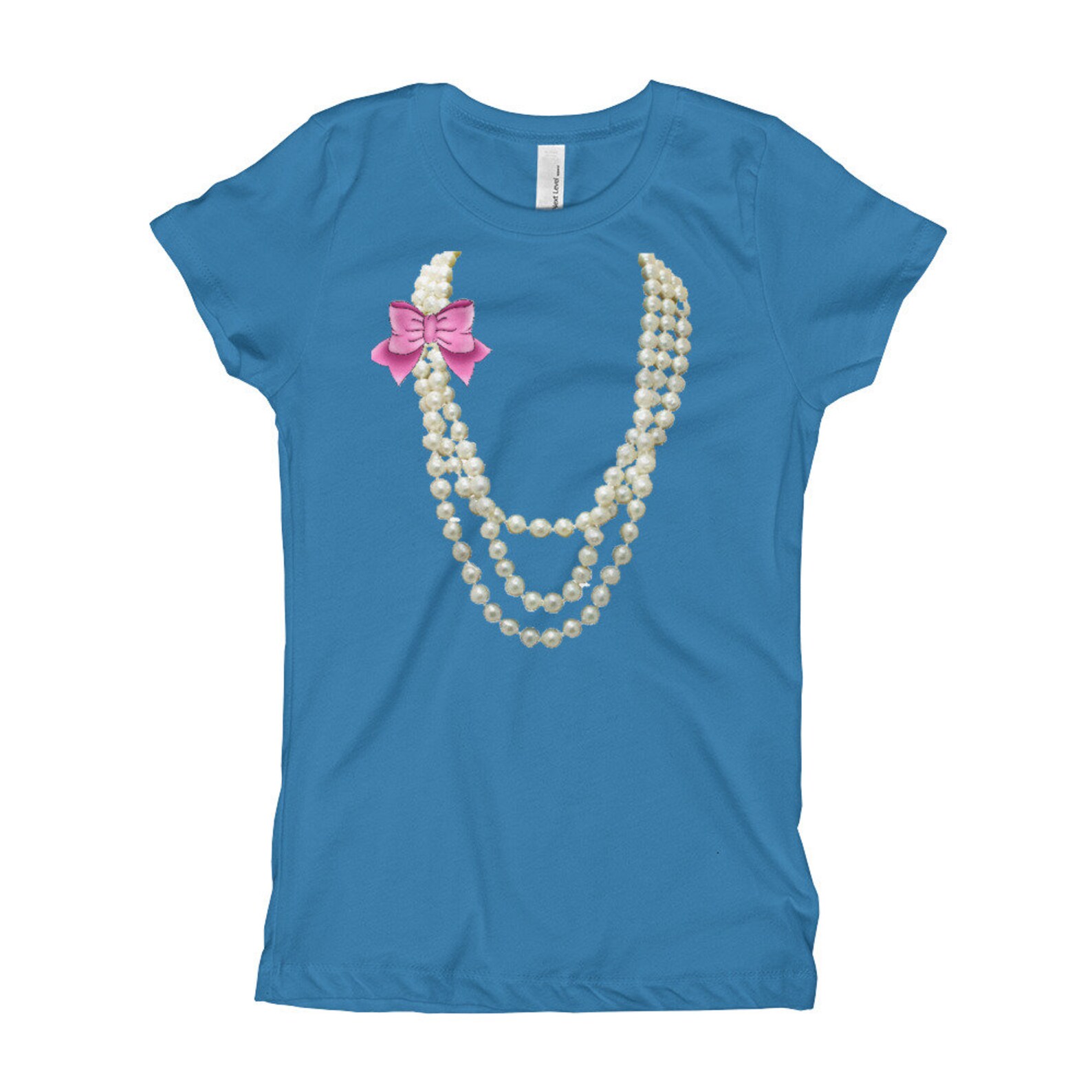 Girl's TShirt Pearl Necklace Etsy