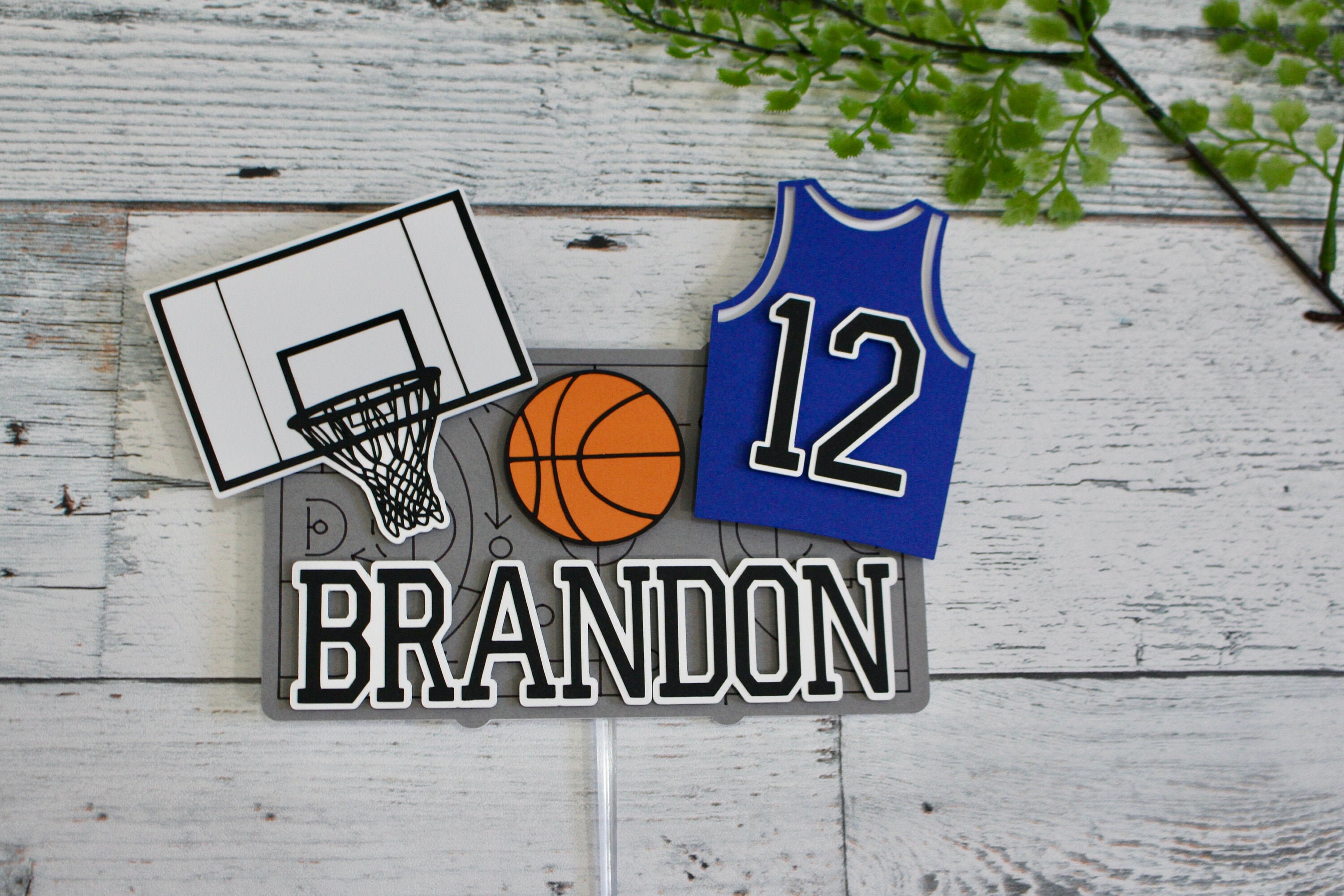 Basketball Cake Topper Basketball Theme Party Etsy