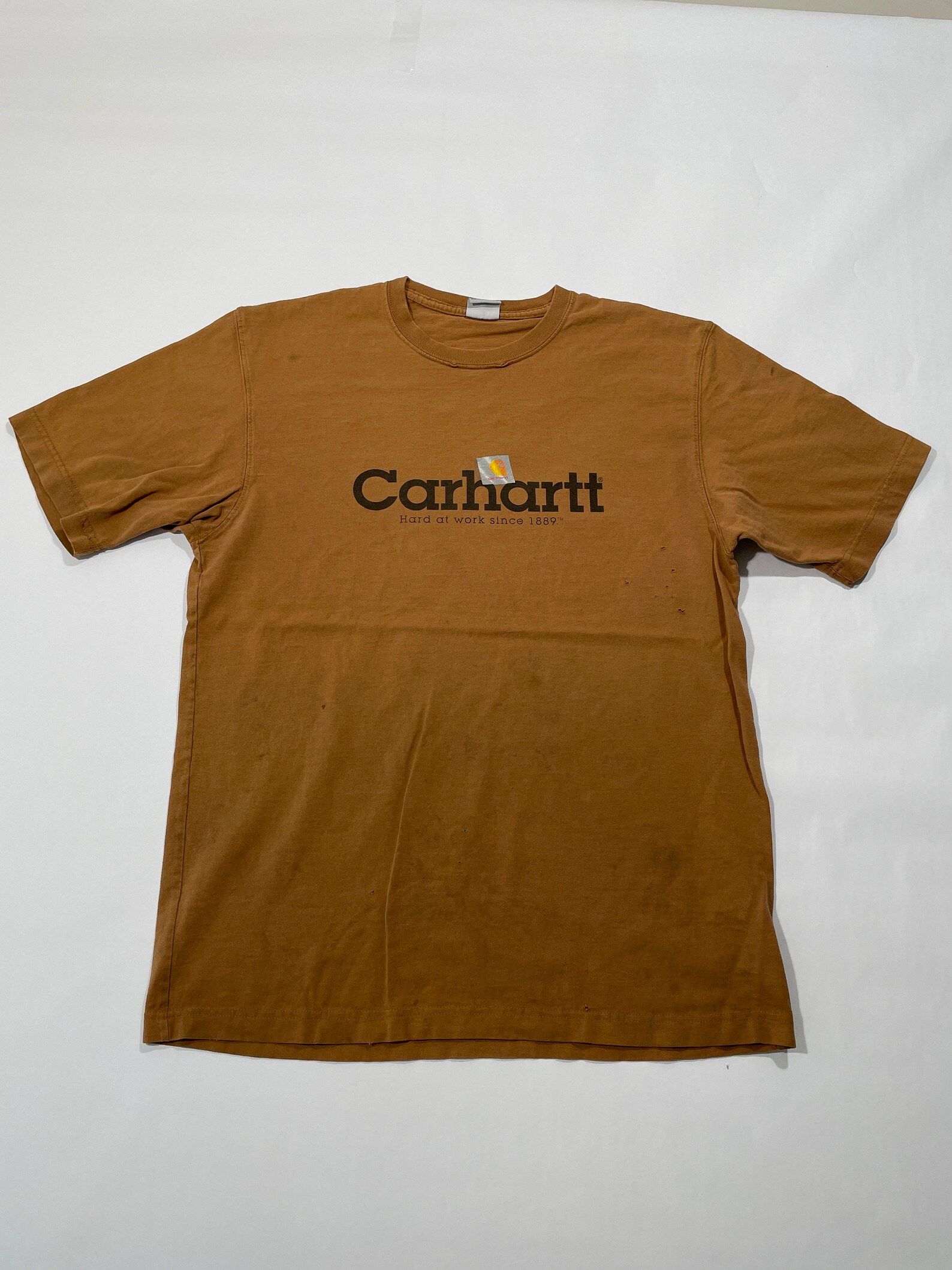 Vintage 90s Carhartt Worn Faded Logo Work Wear Shirt rare vtg | Etsy