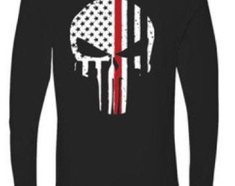 Red Line Skull shirt met lange mouwen