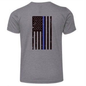 Jugend &quot;Blue Line Flag&quot; T-Shirt