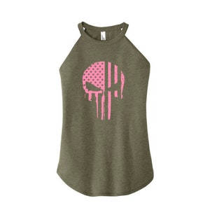 Pink Skull Rocker Tank