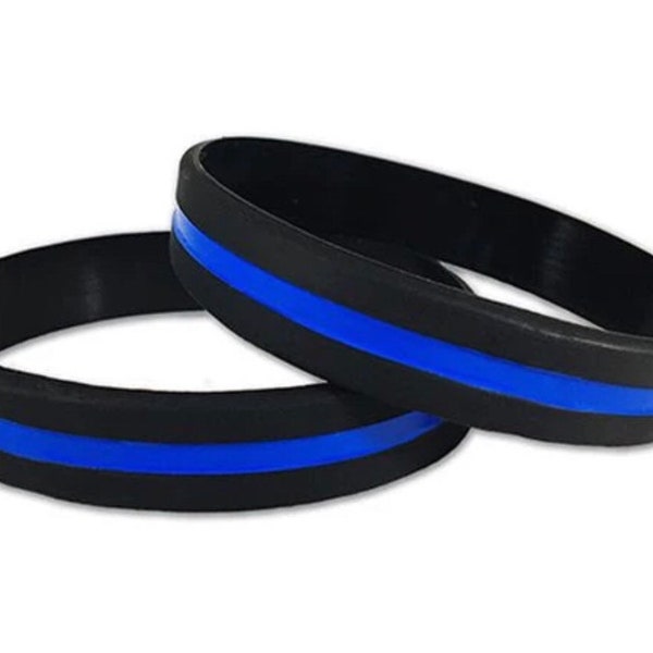 Thin Blue Line Bracelet