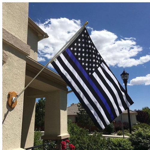 Thin Blue Line / Police Officer / Metal Flag - Etsy
