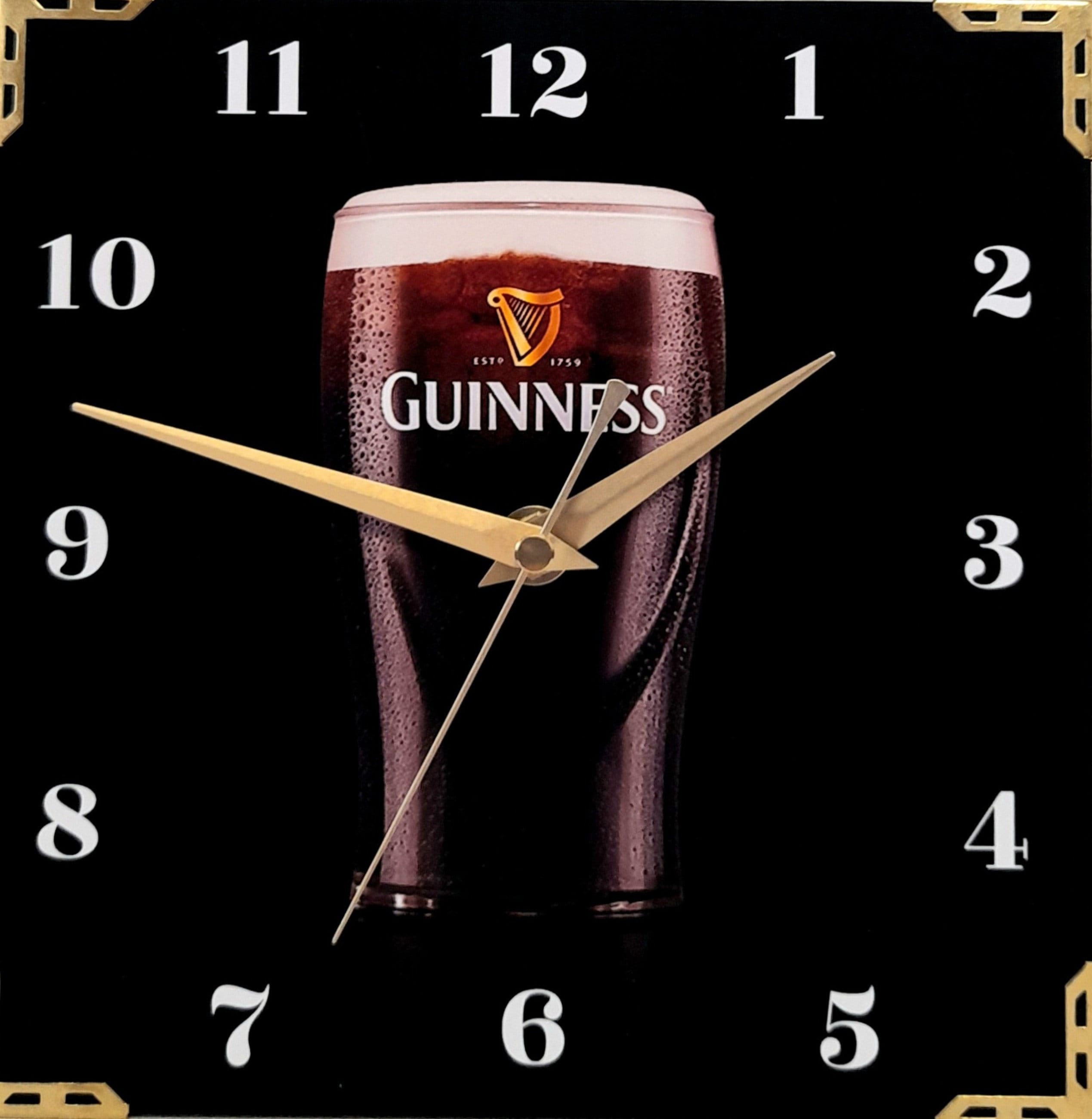 Hand Made Guinness Wall Clock with Silent Movement Etsy