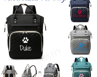 Personalized Pet Tote, Doggie Daycare Bag, New Puppy Gift, Dog Bag with Name