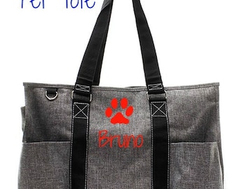 Personalized Pet Tote | Dog Tote | Pet Bag | Personalized Dog Bag | Personalized Dog Travel Tote Bag | Dog Day Care Bag