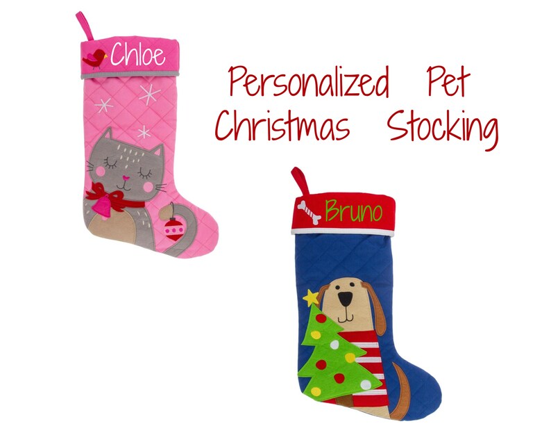 PERSONALIZED Christmas Stocking Pet Stocking Dog Stocking Etsy