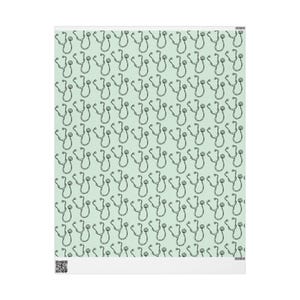 Stethoscope Wrapping Paper | Medical Minimalist Design | Doctor, Nurse or Graduation Gift Wrap