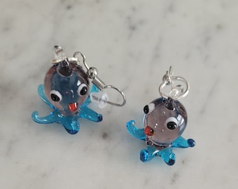 Glass Octopus earrings