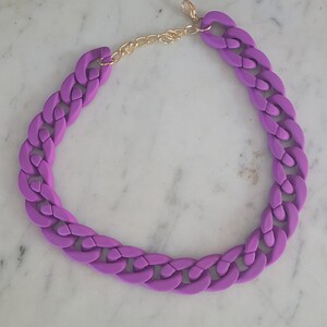 Color Coated Aluminum Chain Necklace main image 1