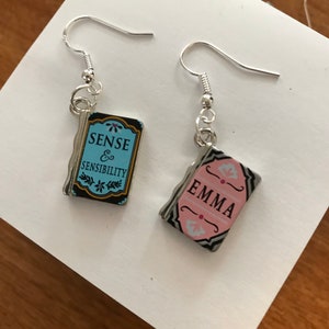 Jane Austen book earrings