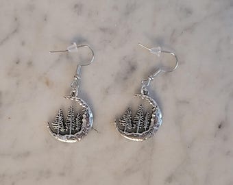 Forest moon earrings