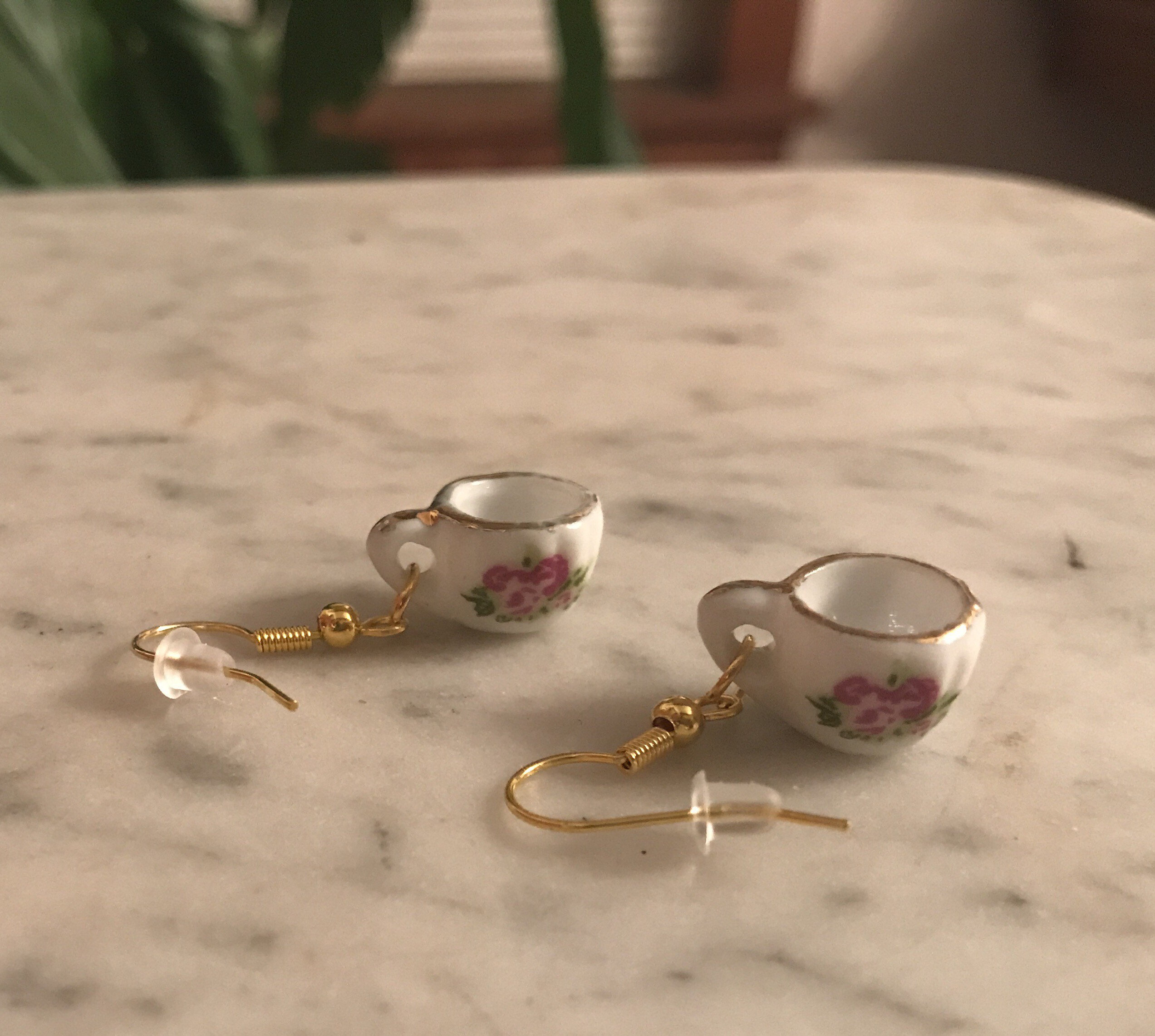 Teacup Earrings Etsy