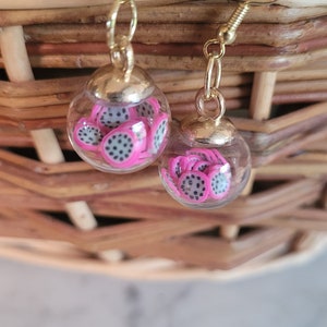 Kolczyki kule na imprezę Dragon Fruit