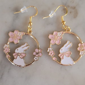 Flower Bunny earrings