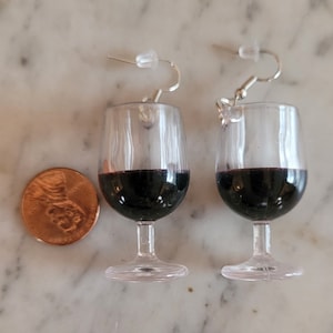 Wine glass earrings