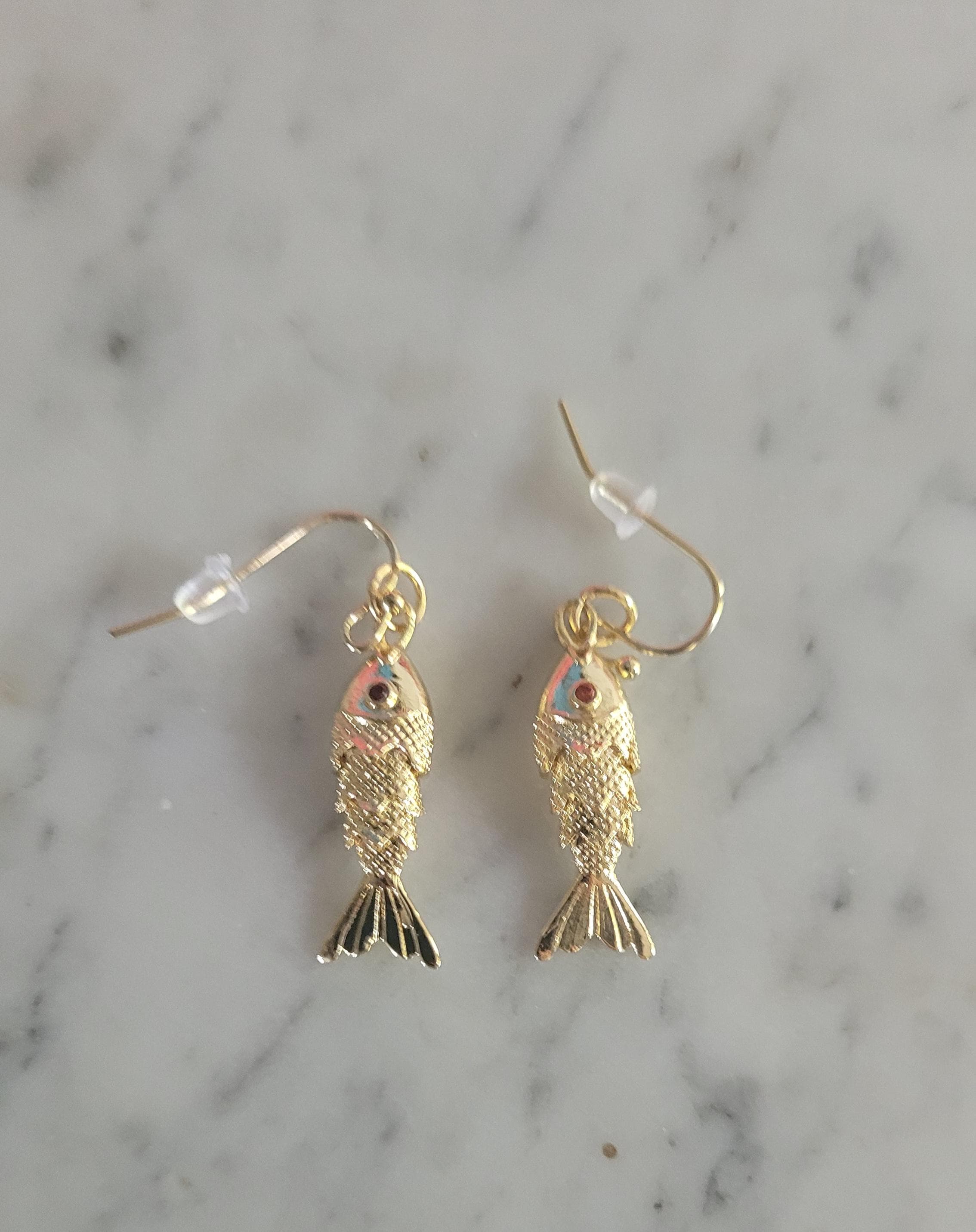 Gold Fish Earrings