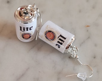 Lite Beer Can Earrings