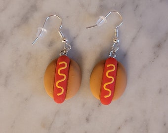 Hotdog earrings