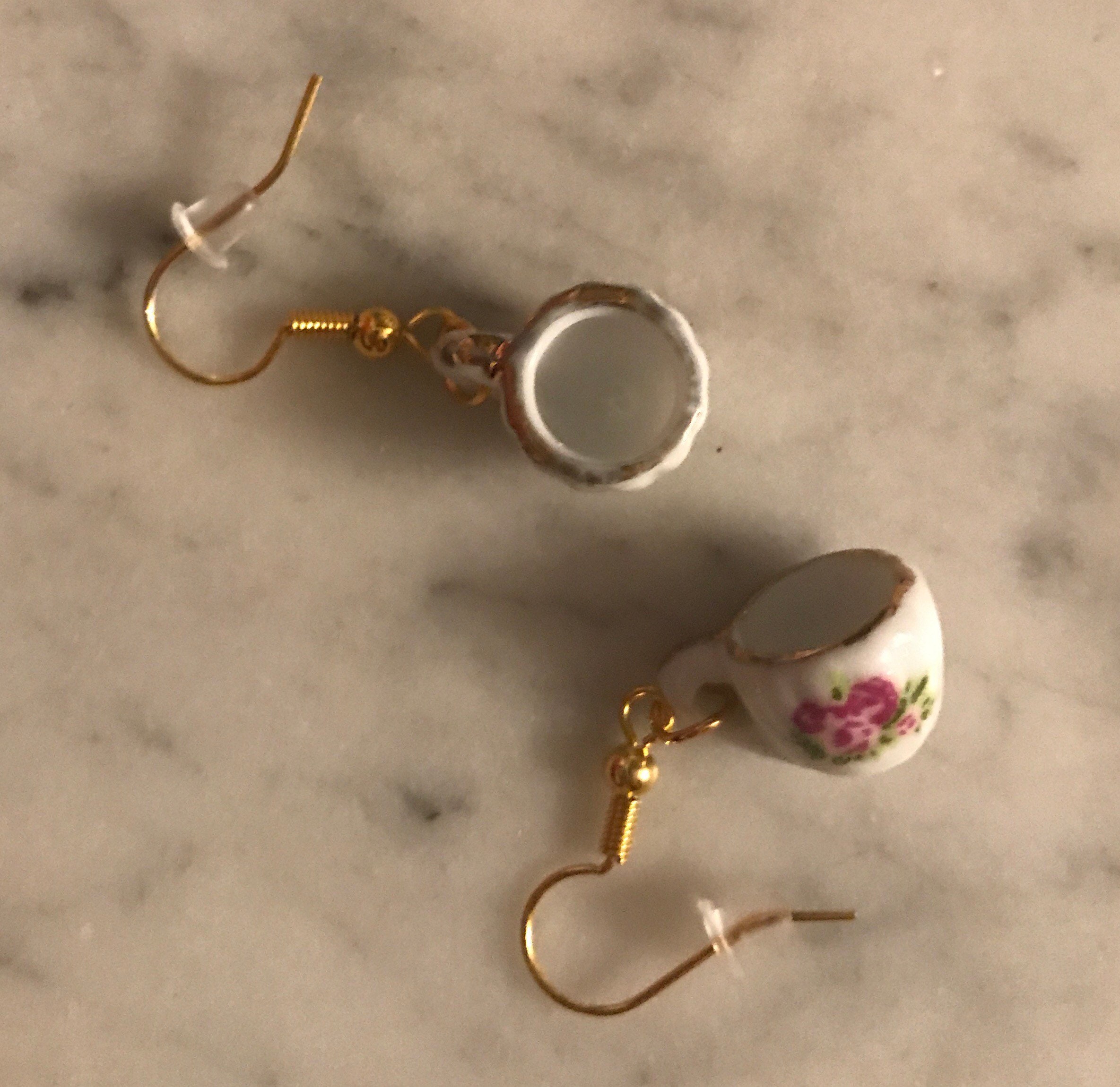Teacup Earrings Etsy