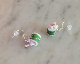 Micro Mini Christmas Mug earrings