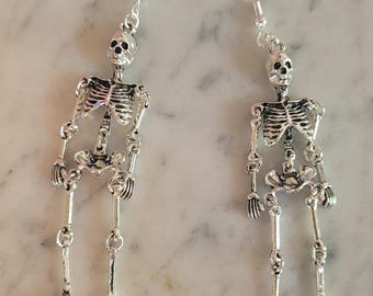 Skelett Ohrringe: Halloween Schmuck