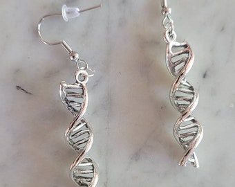 Double Helix DNA Earrings: Science Jewelry