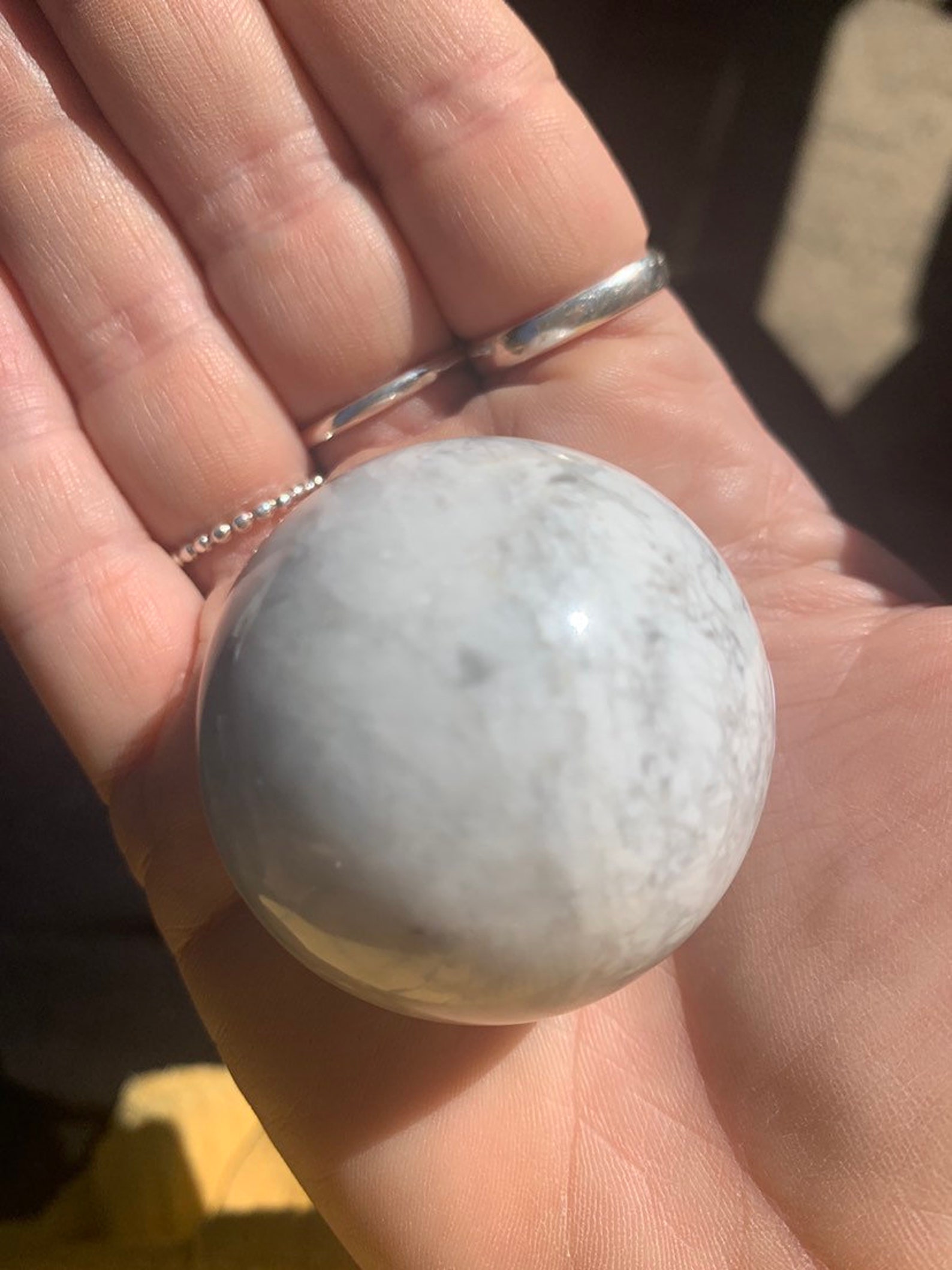 Small Howlite Crystal Sphere 40mm Etsy