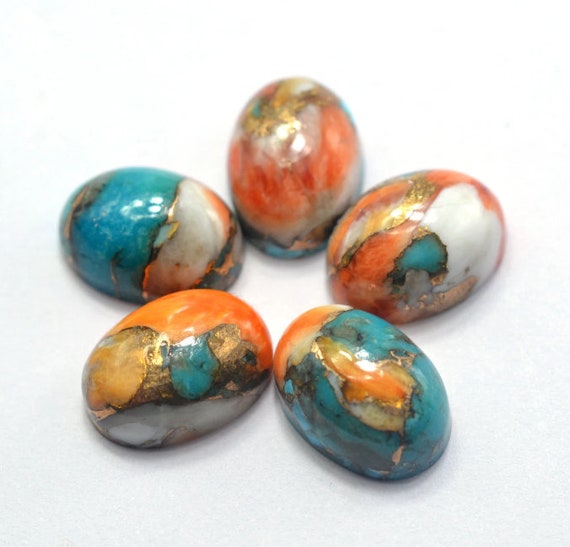 Turquoise Stone Oval Copper Oyster Turquoise Natural Spiny Oyster