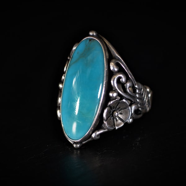Carolyn Pollack Sterling Silver Turquoise Ring (S297)