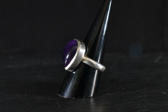 Solid Silver Amethyst Statement Ring (FS06) - image 2