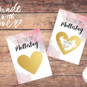 Muttertagsgeschenk, Karte Muttertag, , Muttertag Gutschein, Personalisiertes Geschenk Muttertag, personalisierte Karte Muttertag,