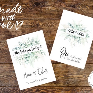 Tarjeta de boda personalizada, felicitaciones de tarjeta de boda, tarjeta de boda acuarela, regalo de dinero de boda, tarjeta de boda eucalipto